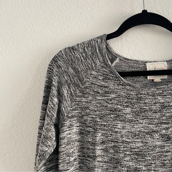 Pen and Paper Long Sleeve Heathered Gray Marble Round Neck Sweater Size M - Picture 5 of 8